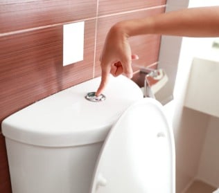 How to fix a front push button toilet flush