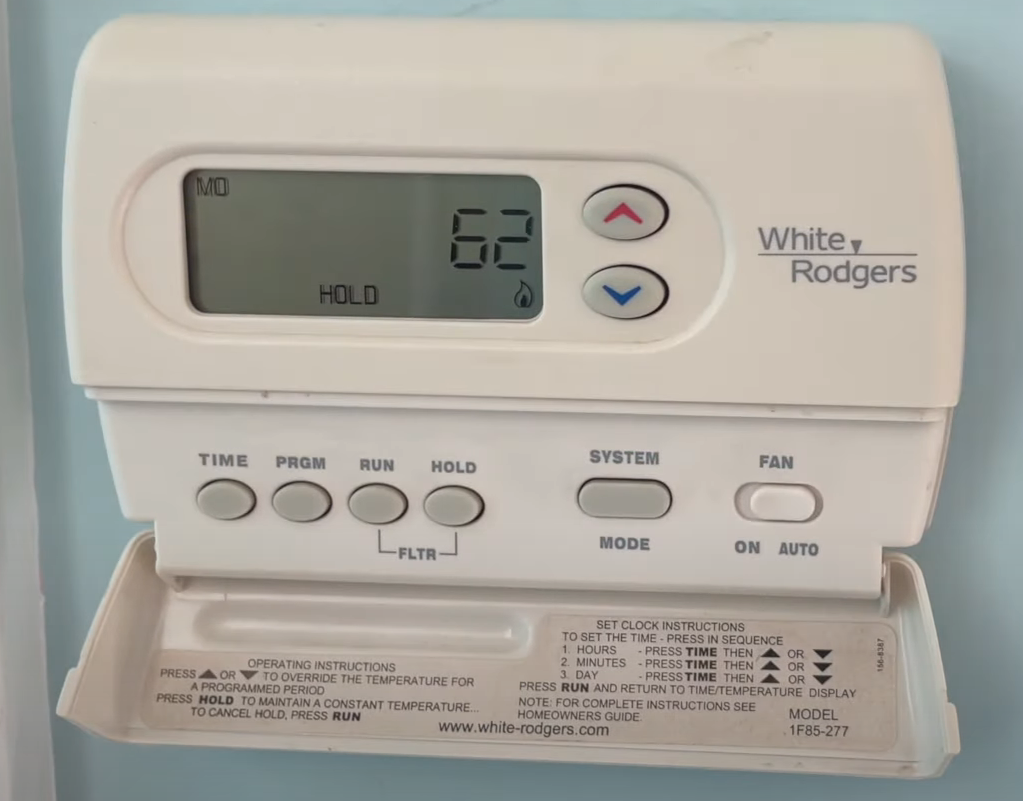 Fixing a White Rodgers thermostat blinking snowflake