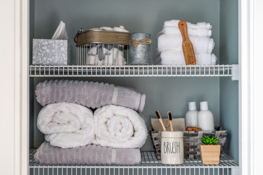 bathroom linens can produce extra dust and lint