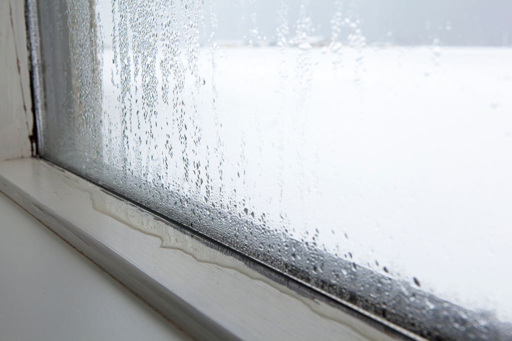 excess humidity in the bathroom can cause dust issues