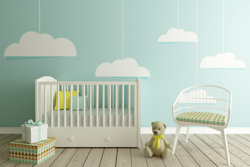baby nursery with beautiful asthetics