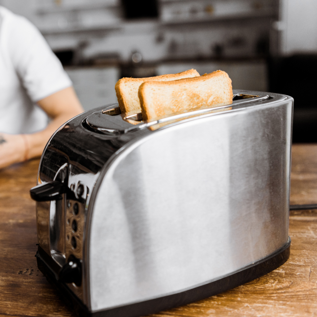 Toaster smells like burning plastic