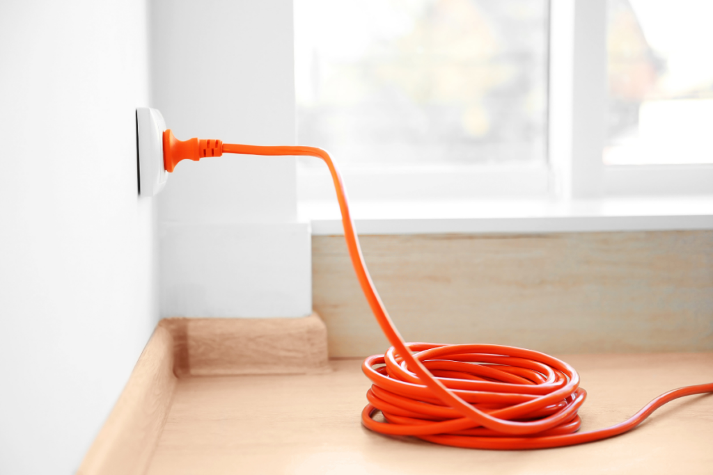 can you use a heavy-duty extension cord with a space heater?
