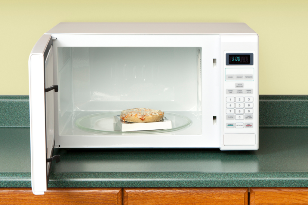 For the best results, take your time when microwaving pizza. 