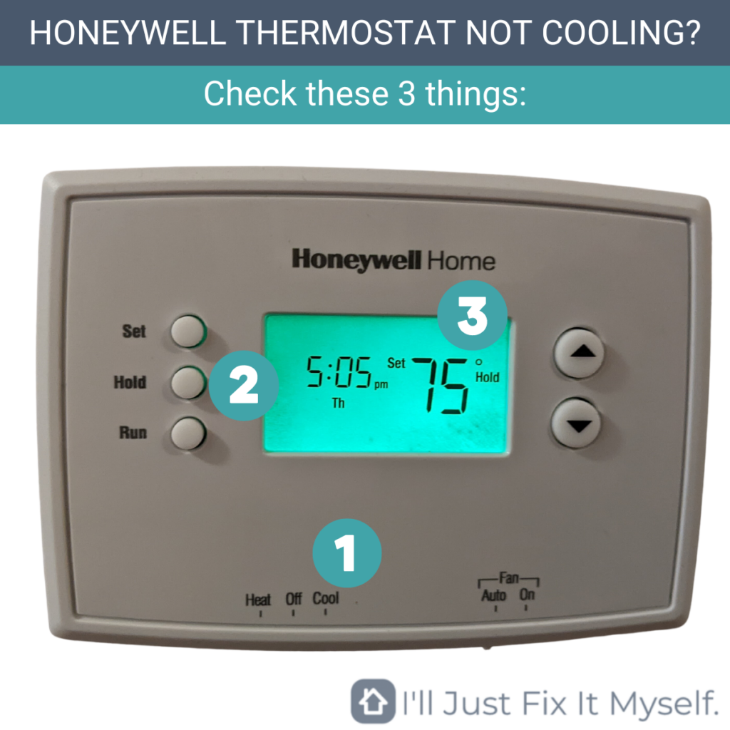 thermostat set to cool but not cooling