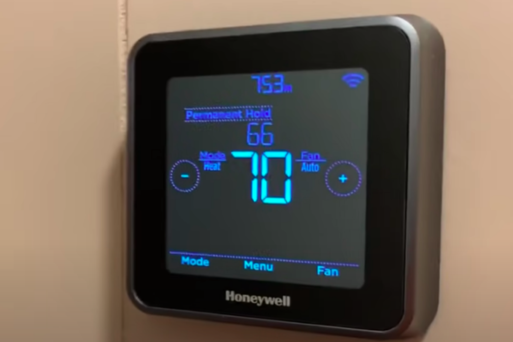 Honeywell T5+ set to Permanent Hold.