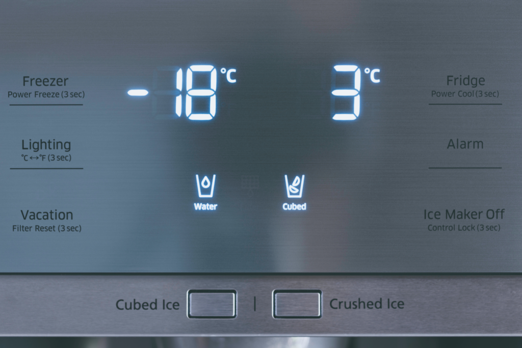 Incorrect temperature setting on fridge or freezer