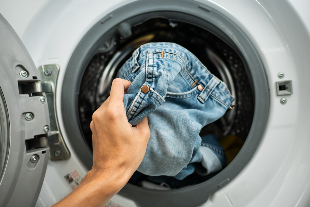 Washing your spray painted jeans