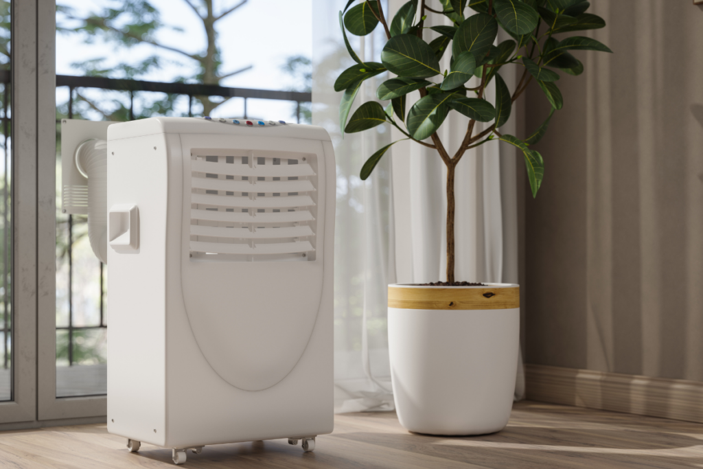 Most portable air conditioners are vented out of a window, but it's not always necessary.