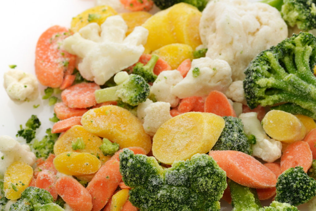 Frozen vegetables such as broccoli and cauliflower are perfect candidates for steaming in your air fryer.