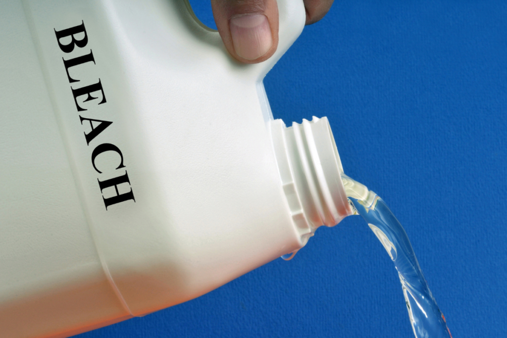 Cleaning with bleach is only safe if you properly dilute it with water first.