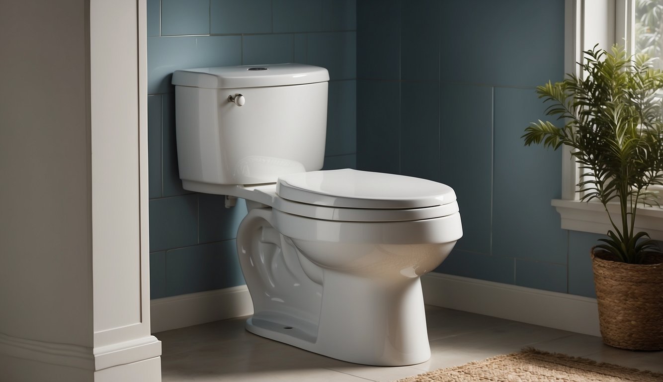 A Kohler San Souci toilet with water flowing smoothly into the bowl, while the flush mechanism operates without issue. No leaks or unusual sounds