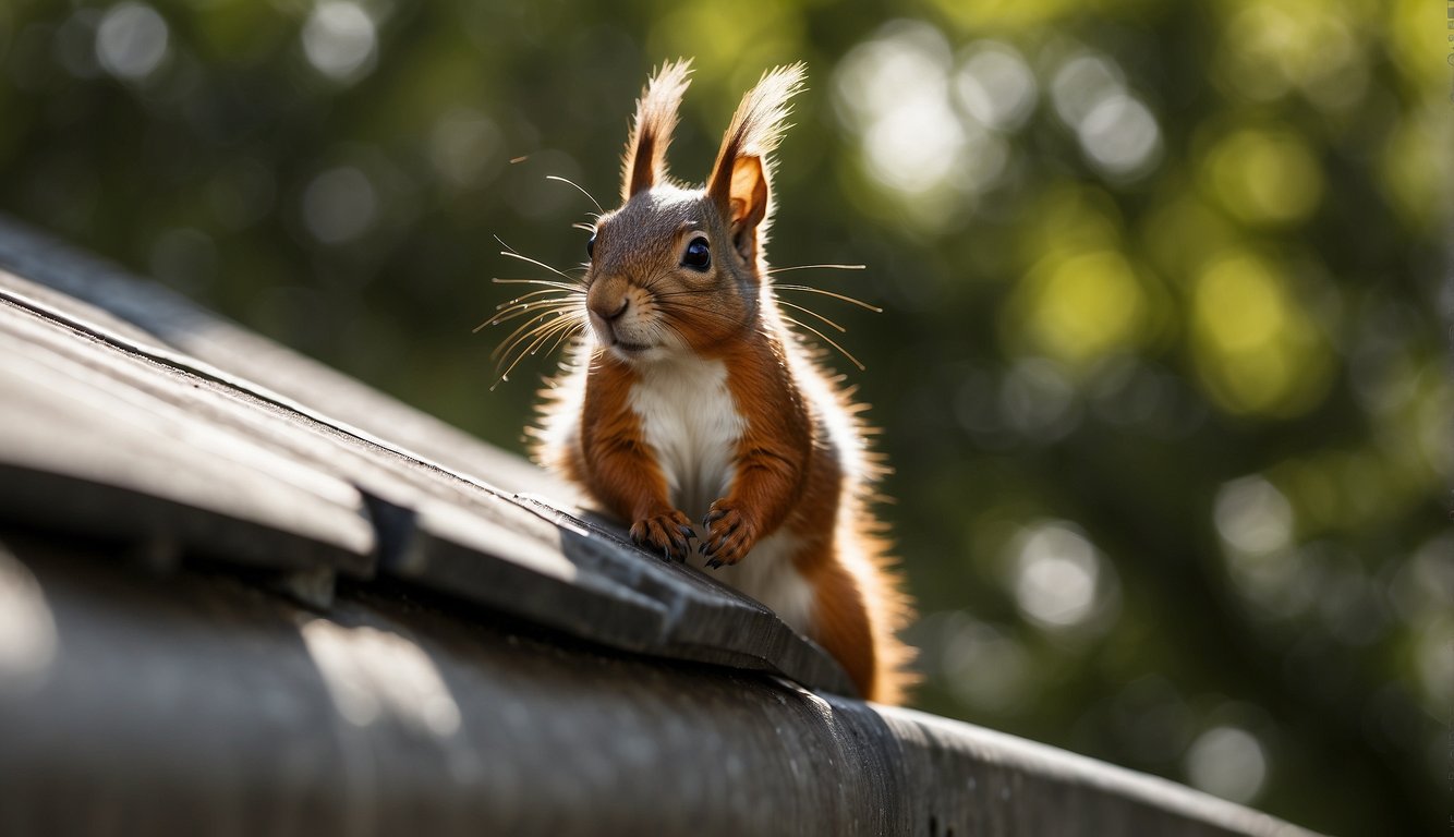 Squirrels avoid gutters with repellents and deterrents. A barrier or mesh can block access. Use visual cues and scents to deter them