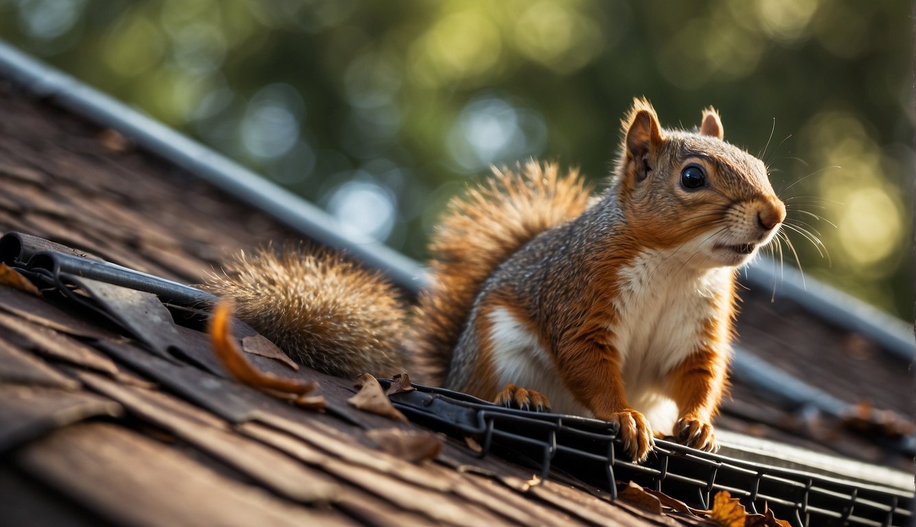 Squirrels are kept out of gutters with mesh gutter guards